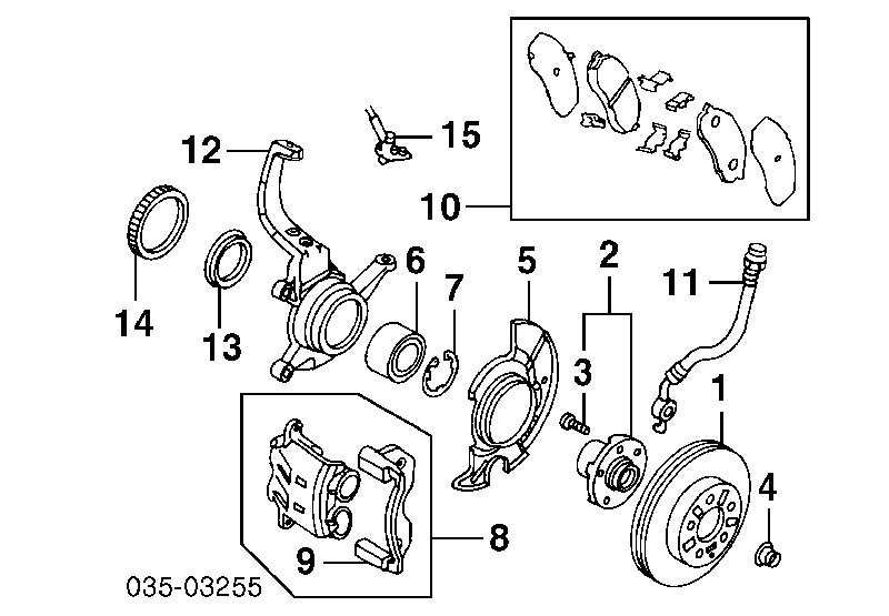 Nakrętka piasty przedniej Mazda MPV 2 (LW)