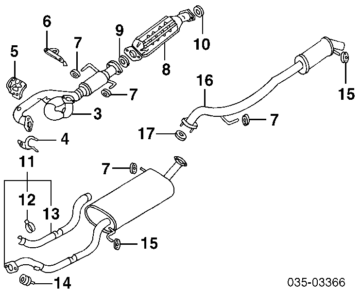 Poduszka mocowania tłumika Toyota Land Cruiser PRADO ASIA (J12)