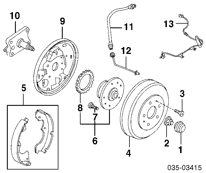 Śruba tarczy hamulcowej Mazda 323 P V (BA)