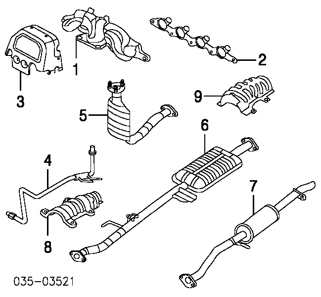 1053902 Ford Uszczelka kolektora wydechowego