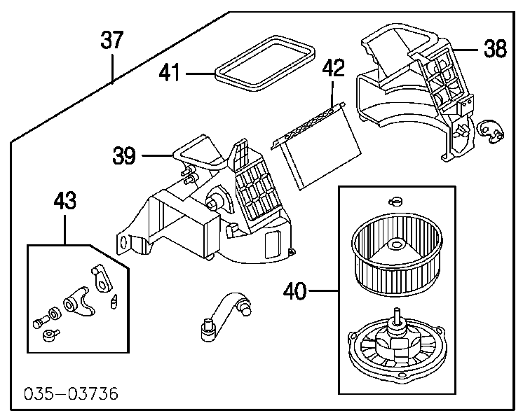 Silniczek wentylatora nagrzewnicy (ogrzewacza wnętrza) Mazda 323 F VI hatchback (BJ) (1998 - 2003) cena, od 53,03 USD