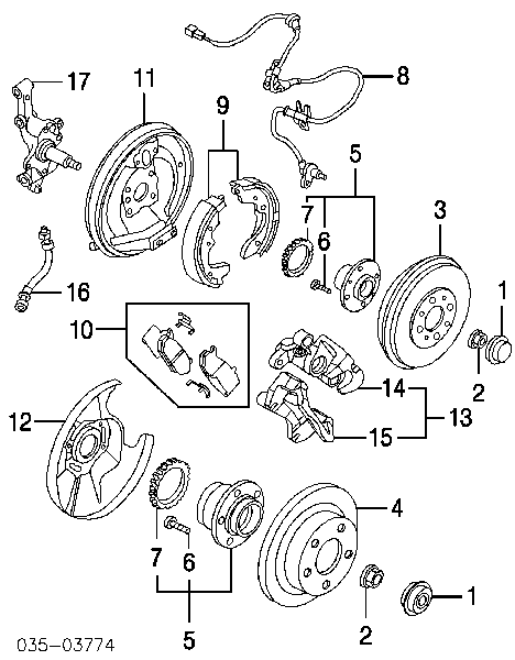 GF4K2615XB Mazda piasta tylna