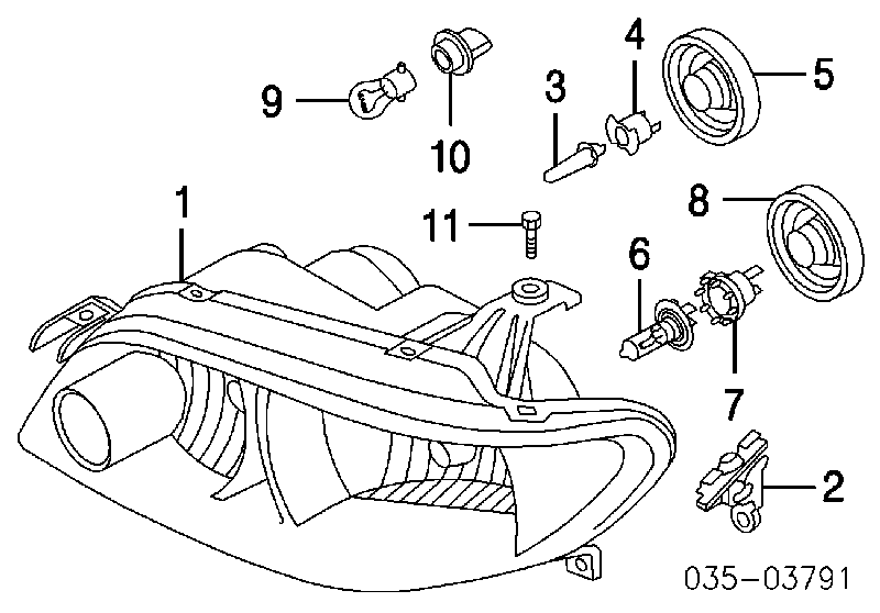 Gniazdo lampy reflektora B28V510A3A Mazda