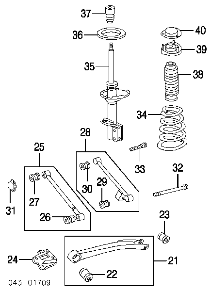 Sprężyna tylna 20380SA020 Subaru