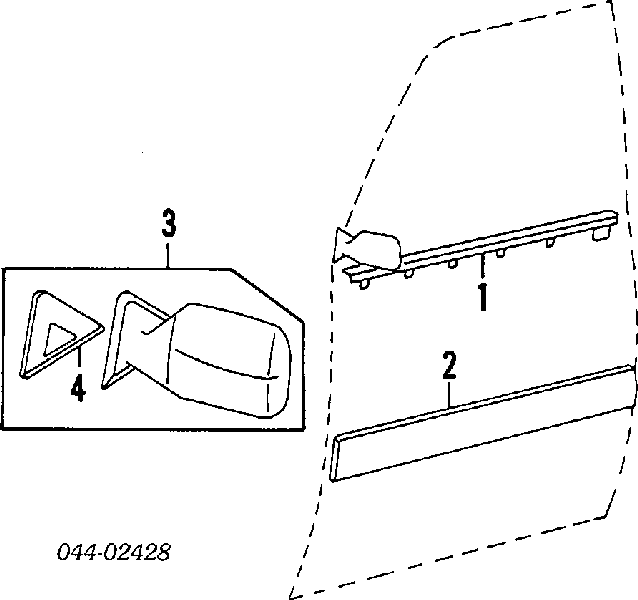 Listwa ochronna drzwi przednich lewych Toyota Land Cruiser 80 (J8)