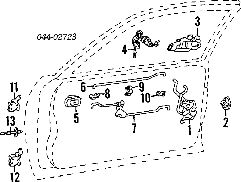 Czujnik zamykania drzwi (wyłącznik krańcowy) Toyota RAV4 1 (XA)