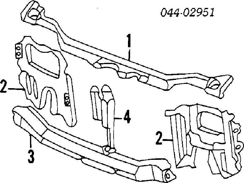  Osłona chłodnicy kompletna (panel mocowania reflektorów) Toyota Corolla 
