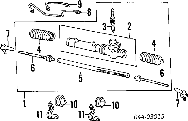 Do koszyka Osłona mechanizmu kierowniczego (maglownicy) Toyota Corolla  E9