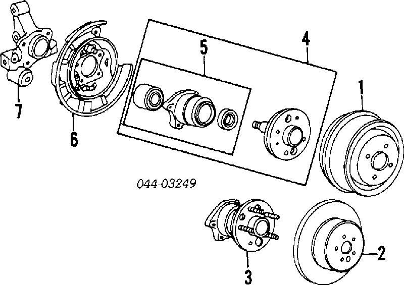 Zacisk hamulcowy tylny prawy Toyota Camry 4 V20