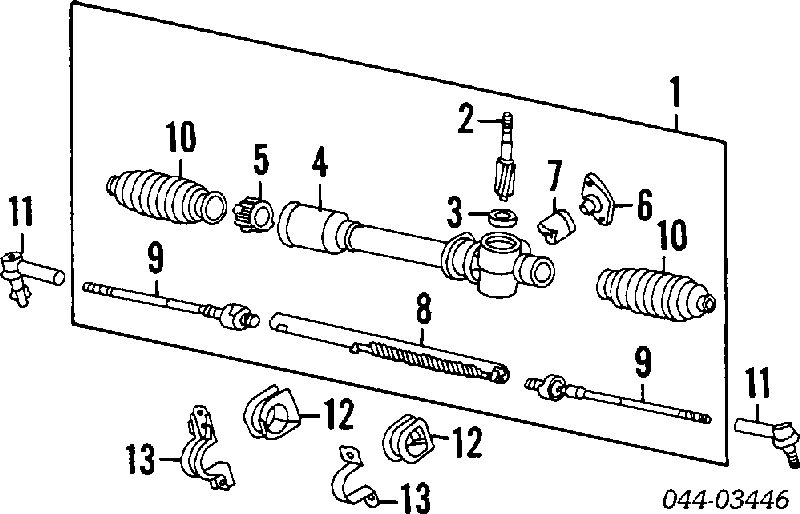 4553512070 Toyota osłona mechanizmu kierowniczego (maglownicy)