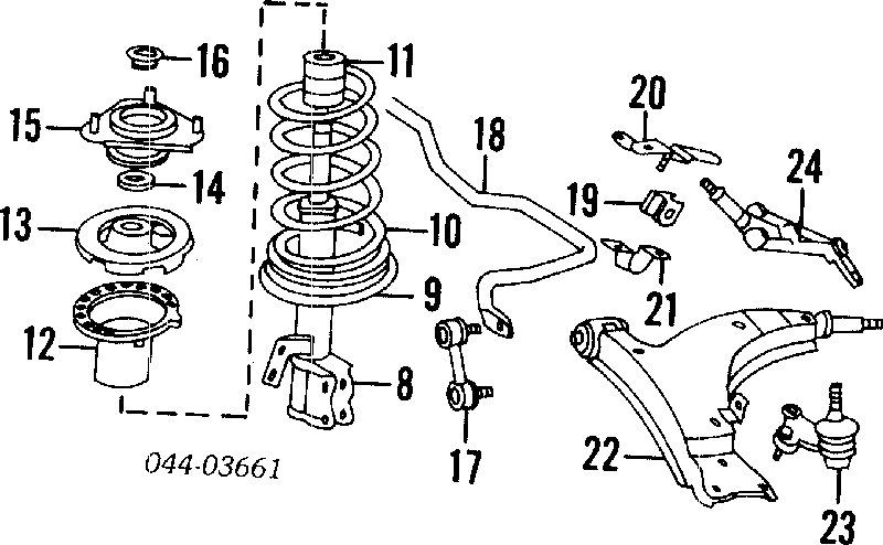 Amortyzator przedni lewy 4851020640 Toyota