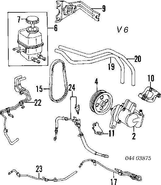 Przewód hydraulicznego układu wspomagania wysokiego ciśnienia, od pompy do maglownicy (mechanizmu) HPSHMCV10 Hotaru