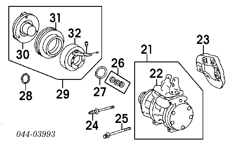 8833514020 Toyota Zestaw naprawczy sprężarki klimatyzacji