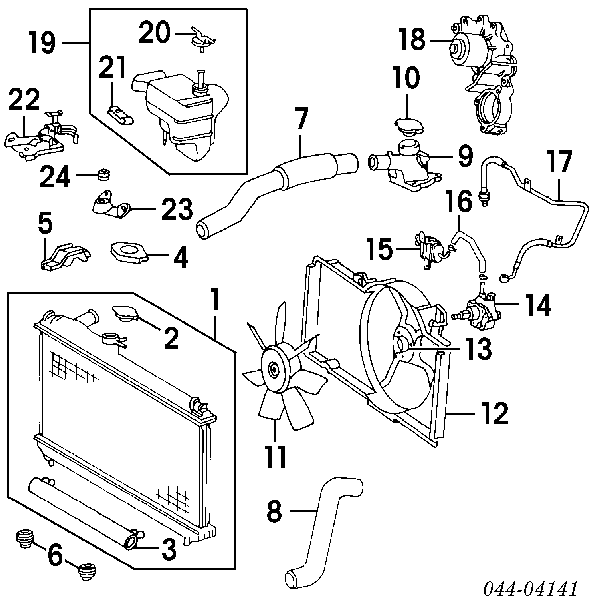 1657162040 Toyota Przewód (króciec) chłodnicy górny