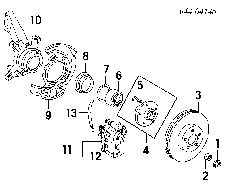 4773033070 Toyota zacisk hamulcowy przedni prawy