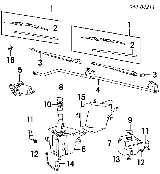 Mechanizm wycieraczek Toyota Hilux