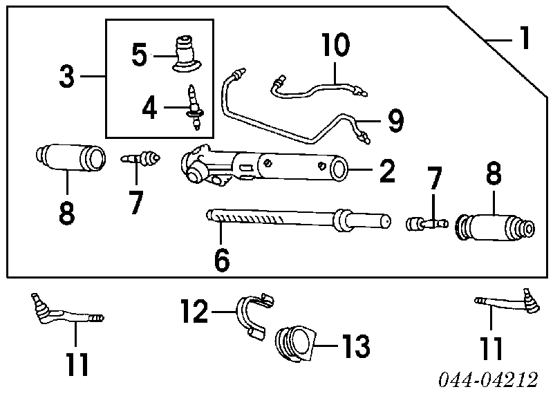 4420435020 Toyota Listwa kierownicza (maglownica)
