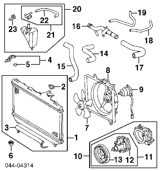 1611019106 Toyota pompa chłodząca wodna