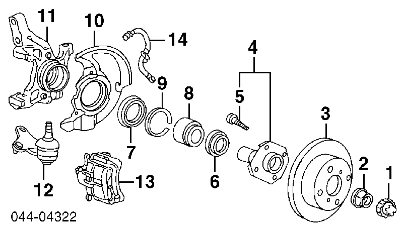 Łożysko piasty przedniej Renault 19 1 (B53, C53)