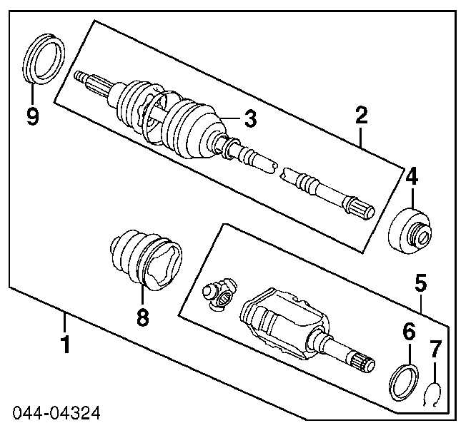 4347019526 Toyota przegub homokinetyczny przedni zewnętrzny