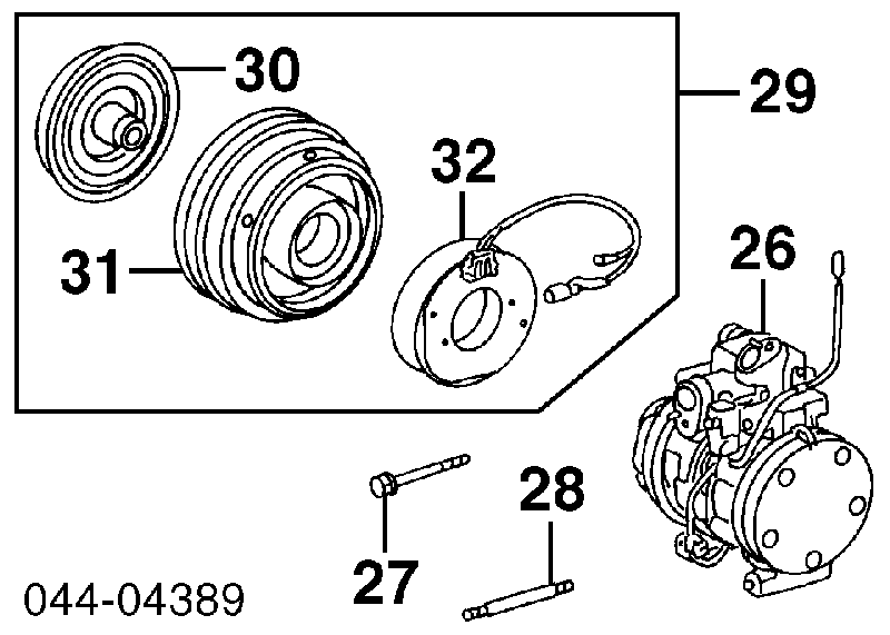 Sprężarka klimatyzacji Toyota 8832042010 cena, od 353,82 USD