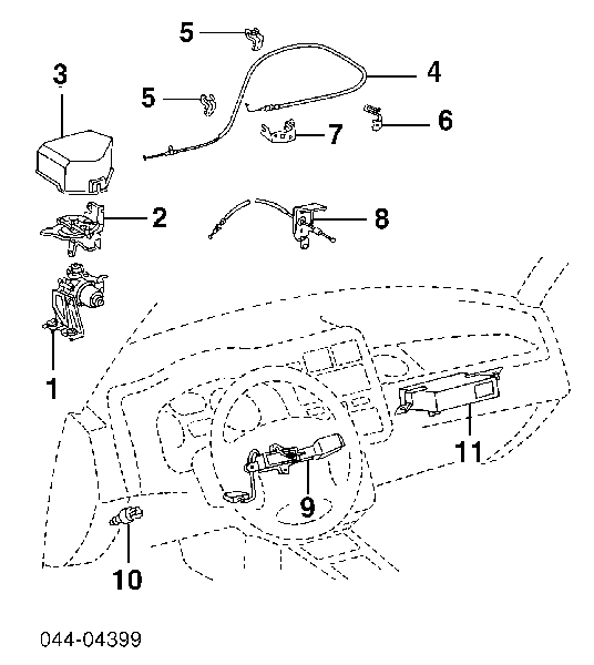 8463042010 Toyota wahacz zawieszenia przedniego dolny lewy