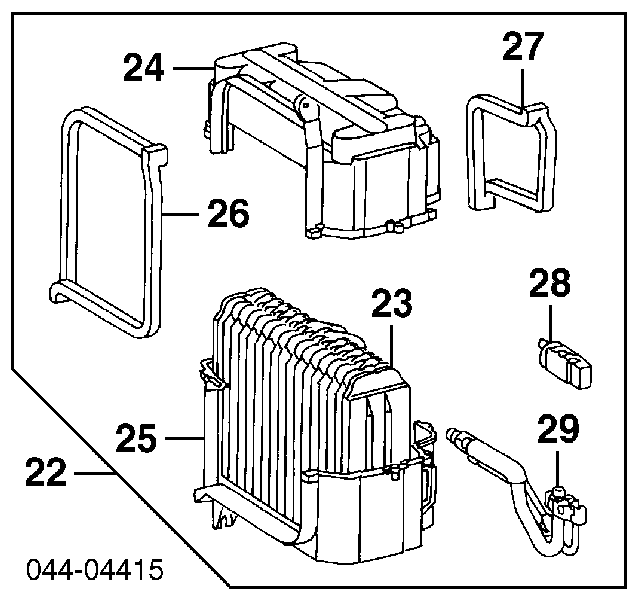 Parownik klimatyzacji do Toyota Land Cruiser 90 J9