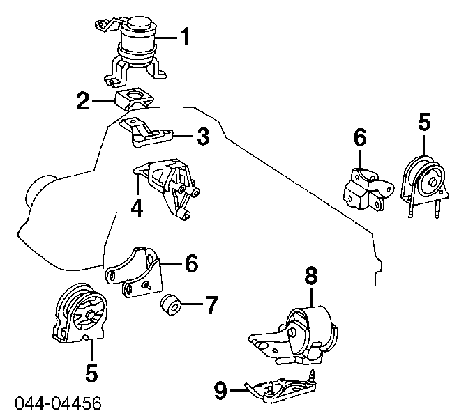 Poduszka (podpora) silnika przednia MRB71160 MarkBest