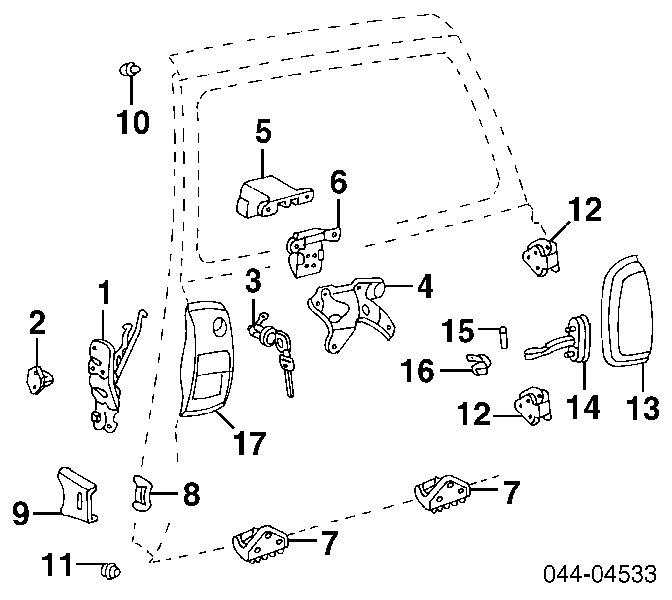 6946142010 Toyota Prowadnica drzwi bagażnika (lyada)