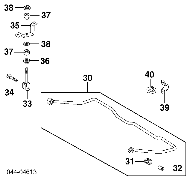 4881730010 Toyota tuleja łącznika stabilizatora tylnego