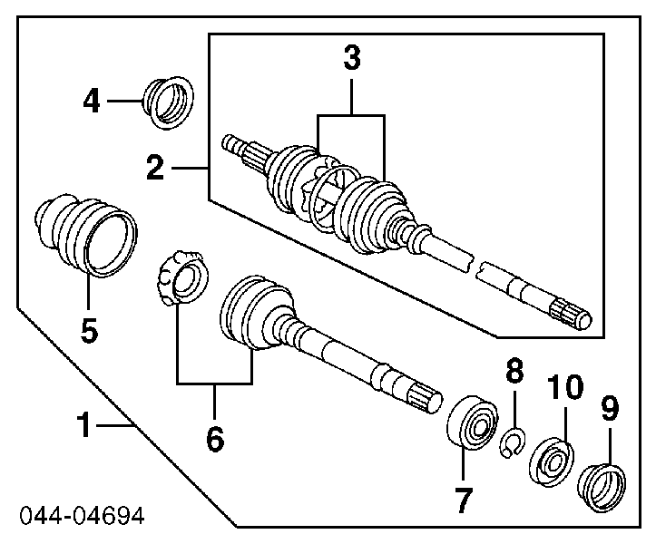 Osłona przegubu homokinetycznego półosi przedniej wewnętrzna prawa Lexus RX 330/350 (U3)