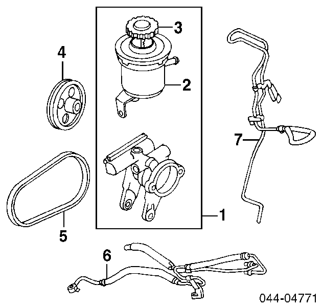 4432020430 Toyota Pompa wspomagania hydraulicznego kierownicy