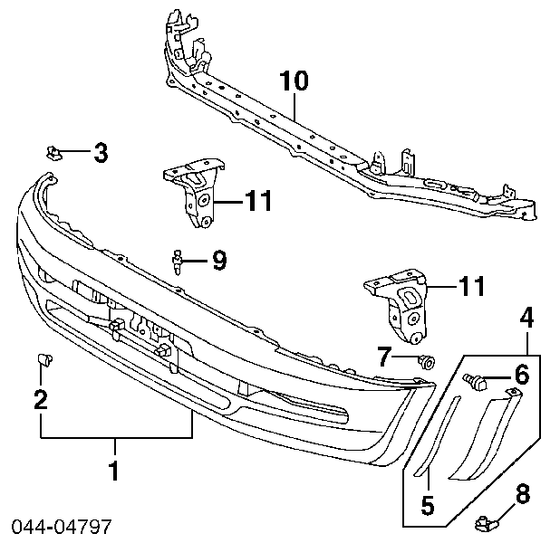 Wzmocnienie zderzaka przedniego 8144073 Polcar