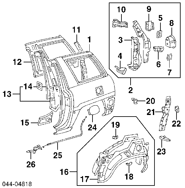 7730632020 Toyota Rączka otwierania zamka (klapki) wlewu paliwa
