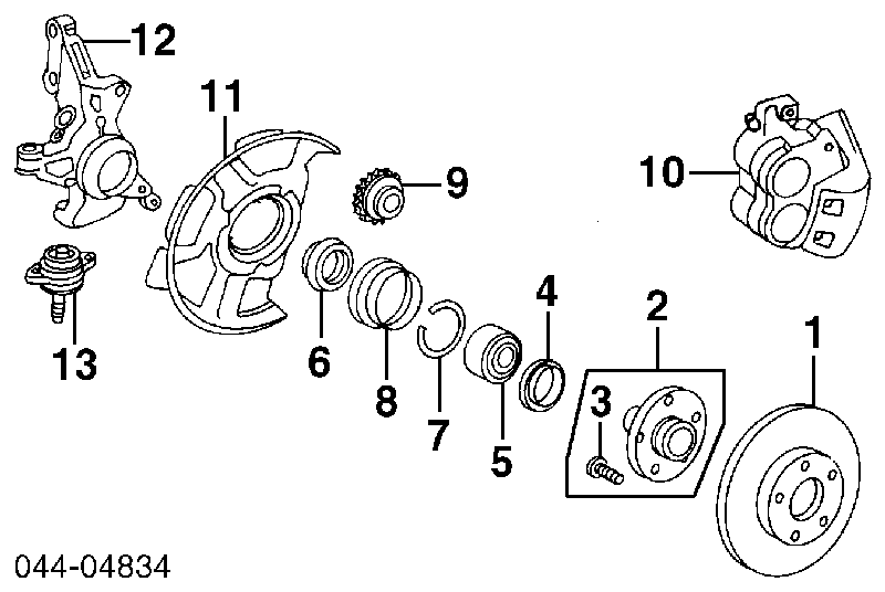 Uszczelniacz piasty przedniej Toyota Previa (R10, R20)