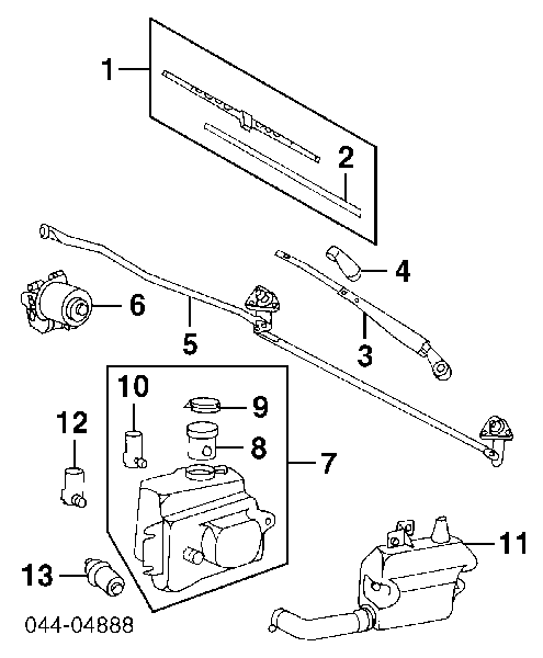 Zbiorniczek spryskiwacza szyb do Toyota Land Cruiser 80 J8