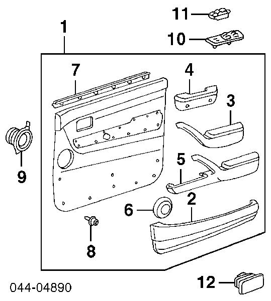 Spinka mocowania okładzin drzwi Toyota Corolla (E9)