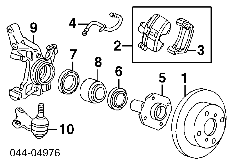 Klocki hamulcowe przednie tarczowe Toyota 0446512090 cena, od 18,71 USD
