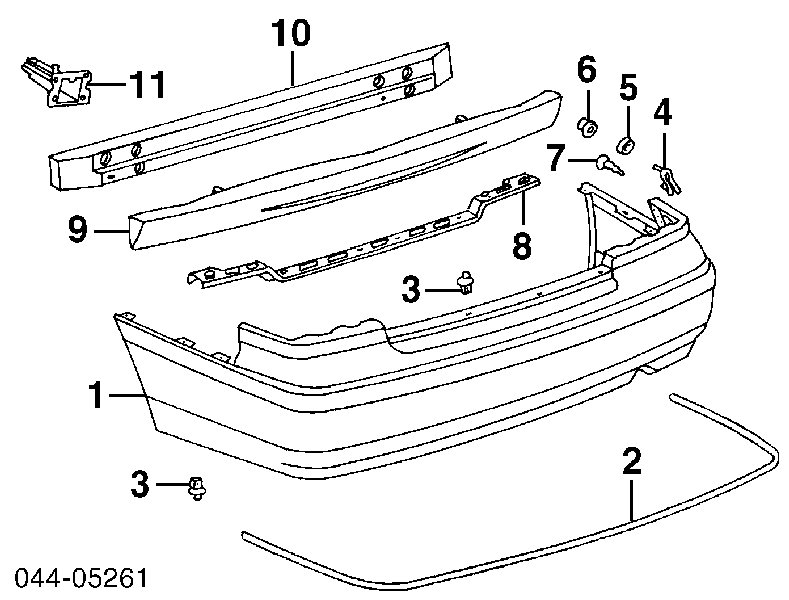 Spinka mocowania zderzaka przedniego Toyota Land Cruiser PRADO ASIA (J12)