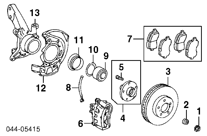 Śruba piasty Toyota Yaris (P10)