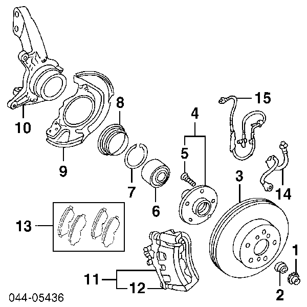 4773005010 Toyota zacisk hamulcowy przedni prawy