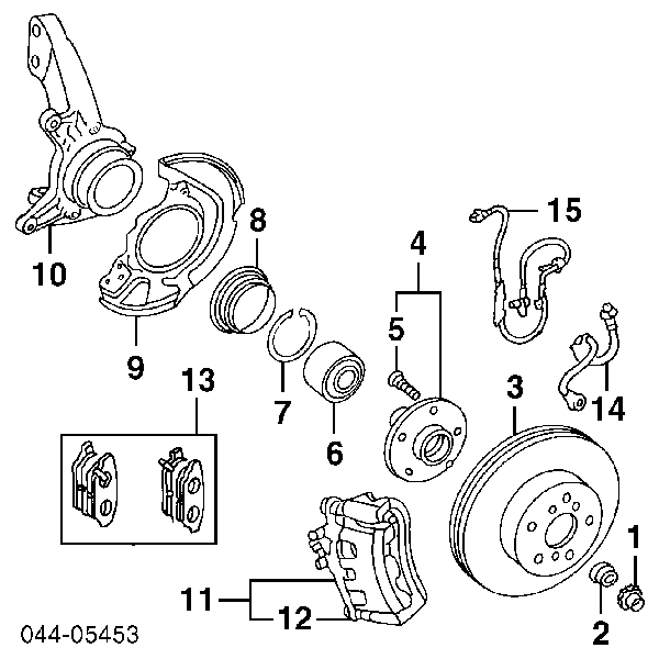 0446545021 Toyota klocki hamulcowe przednie tarczowe