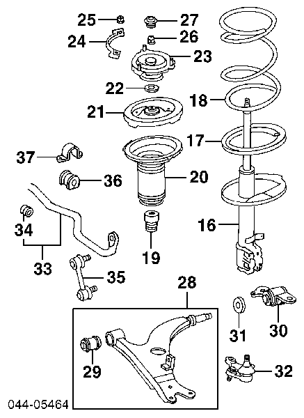 4852049066 Toyota amortyzator przedni lewy