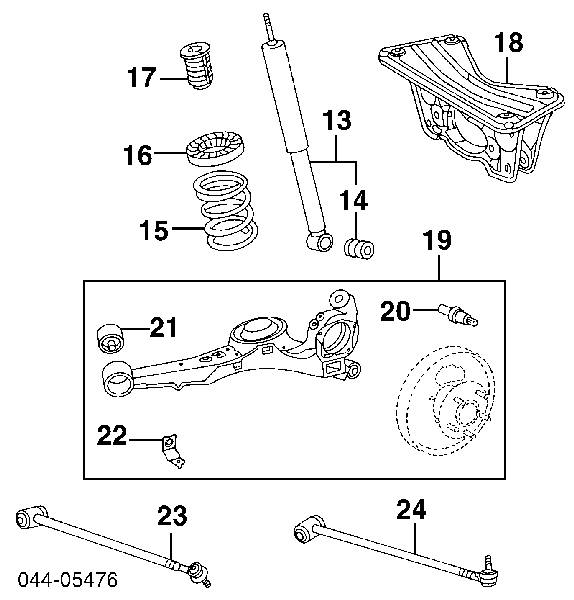 9038516060 Toyota silentblock amortyzatora tylnego