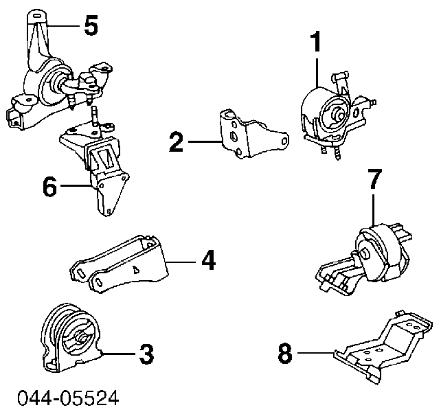 1236174410 Toyota poduszka (podpora silnika przednia)