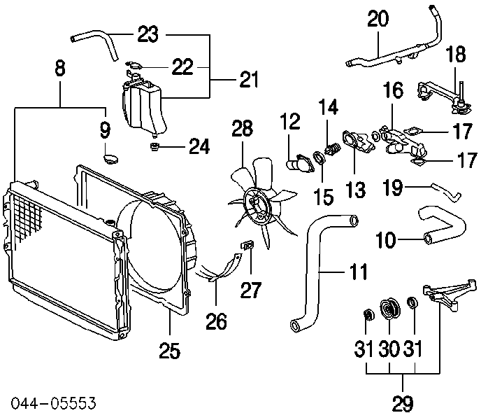 1660350030 Toyota rolka prowadząca, kierunkowa paska napędowego