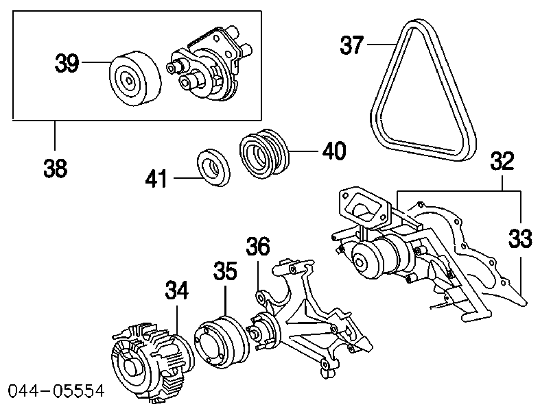 Sprzęgło wiskotyczne wentylatora chłodzenia 1621050102 Toyota