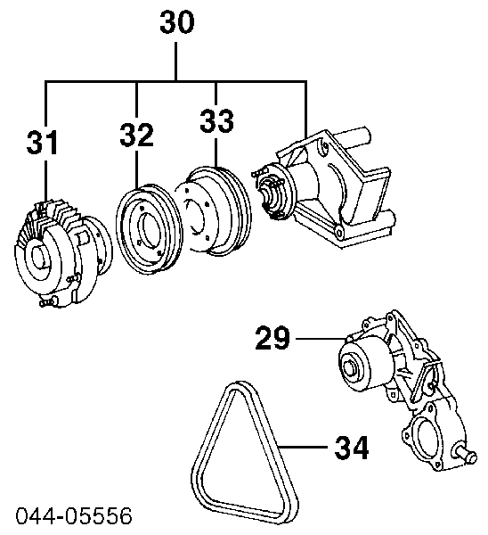 1630762011 Toyota Sprzęgło wiskotyczne wentylatora chłodzenia