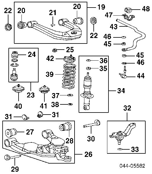 90948T2003 Toyota podkładka tulei trzpienia amortyzatora przedniego