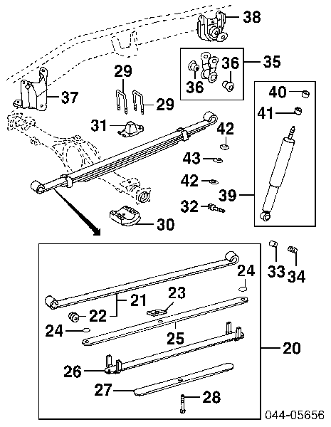 9094801045 Toyota Tuleja trzpienia amortyzatora tylnego